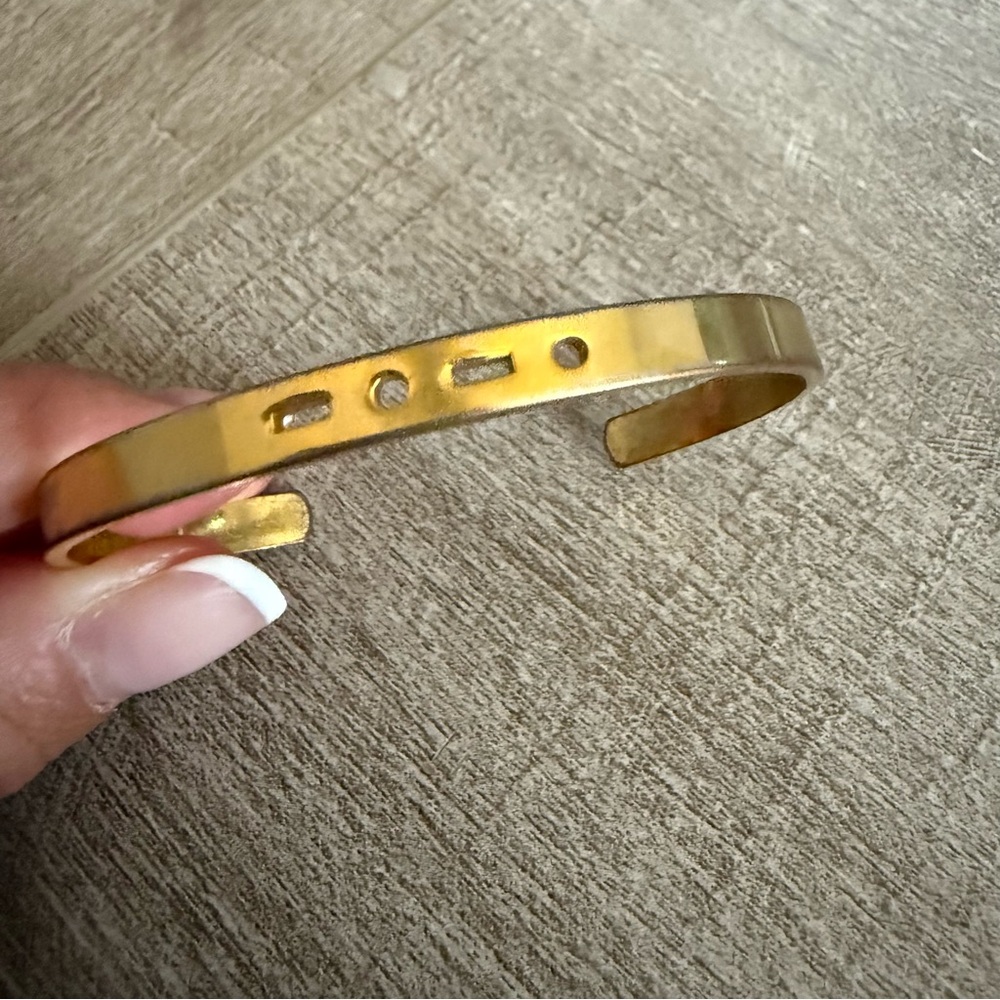Letter “C” Morse Code Cuff Bracelet